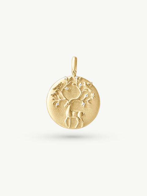 The Deer in Bloom Pendant
