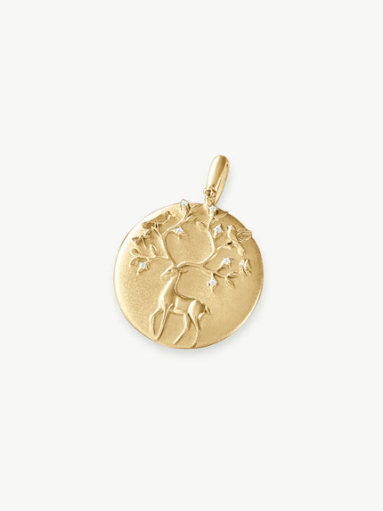 The Deer in Bloom Pendant